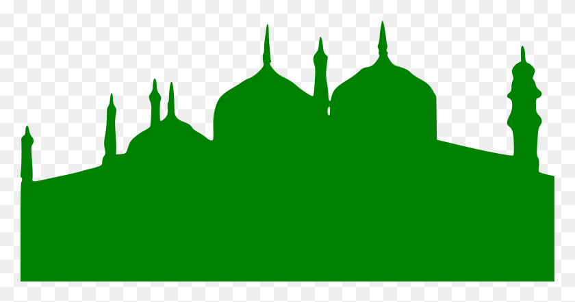 2400x1176 Green Mosque Icons Png - Mosque PNG