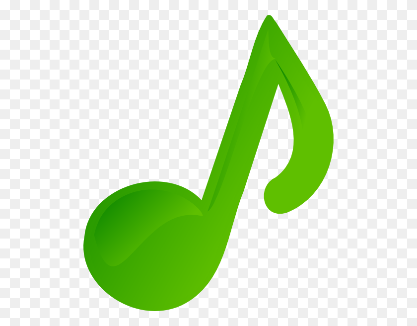 504x596 Green Music Note Clip Art - Music Clipart PNG
