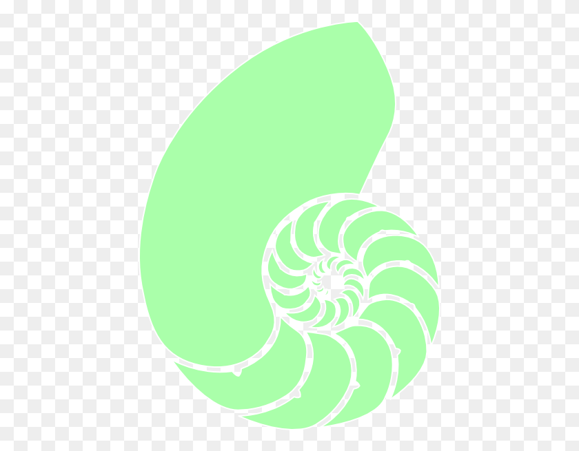 438x595 Green Nautilus Shell Clip Art - Nautilus Clipart