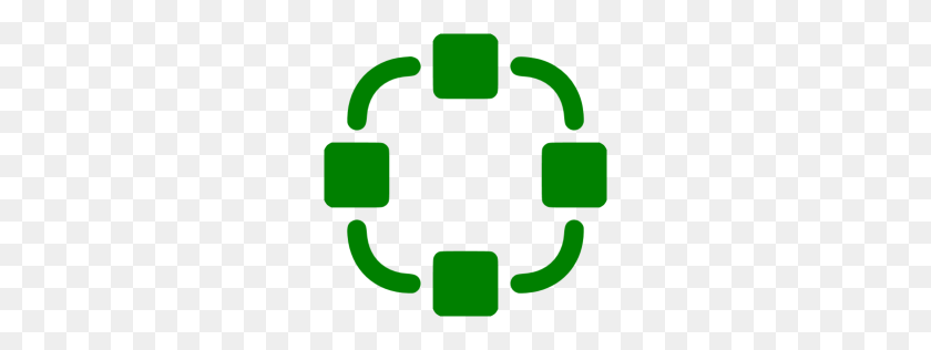 256x256 Green Network Icon - Network Icon PNG
