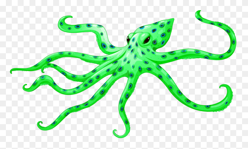 4000x2280 Green Octopus Png Clipart Best Web Clipart Inside Octopus Clipart - Purple Octopus Clipart