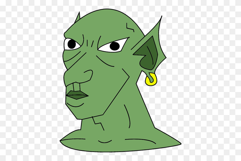 426x500 Green Orc - Orc Clipart