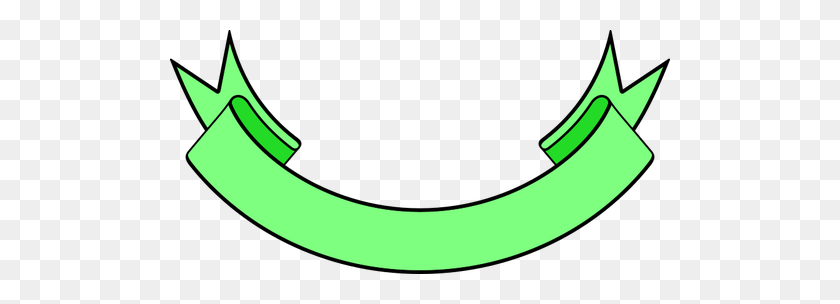 500x244 Green Outlined Banner - Green Banner PNG