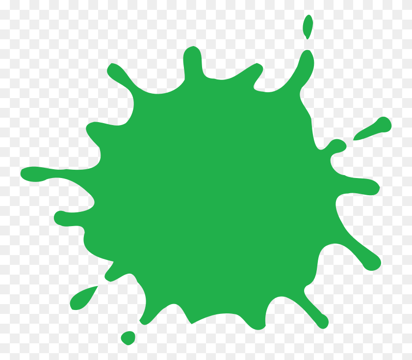 758x674 Green Paint Splat Png - Paint Circle PNG