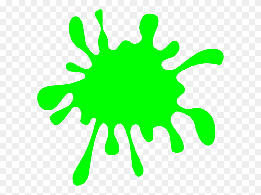 600x568 Green Paint Splatter - Party Decorations Clipart