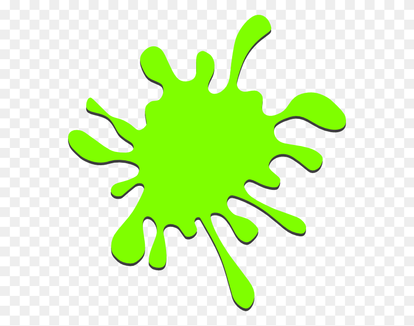 564x601 Green Paint Splatter Png Clip Arts For Web - Paint PNG