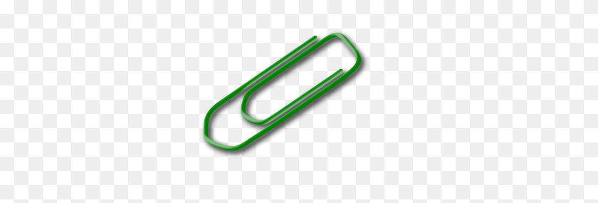 300x225 Green Paperclip - Clippy PNG