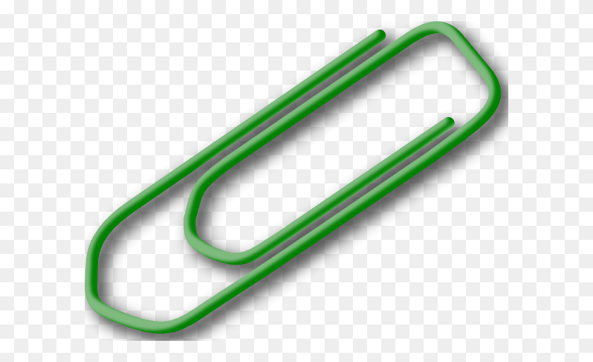 600x453 Green Paperclip Clip Art Free Vector - Marshmallow On Stick Clipart