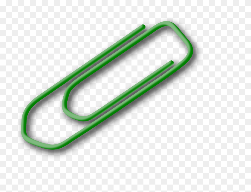 2400x1802 Green Paperclip Icons Png - Clips PNG