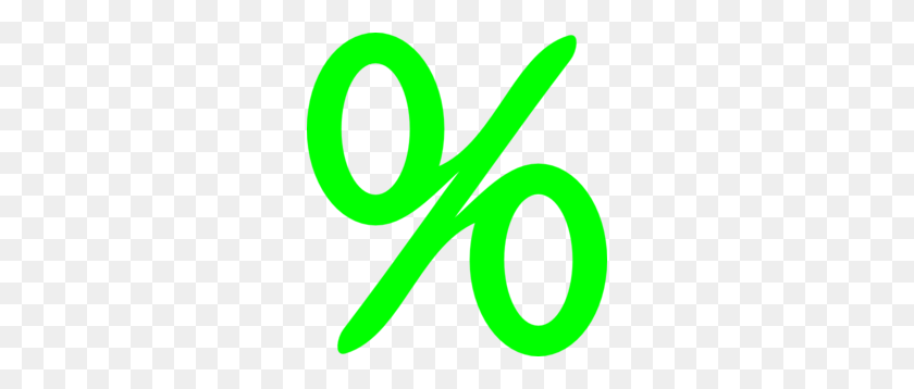 276x298 Green Percent Clip Art - Percentage Clipart