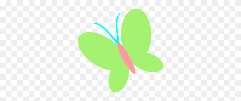 298x294 Green Pink Butterfly Clip Art - Pink Butterfly Clipart