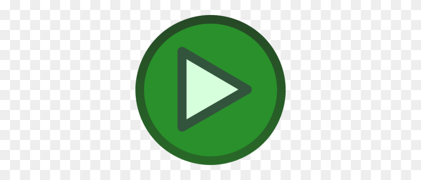 300x300 Green Plain Play Button Icon Clip Art - Play Button Clipart