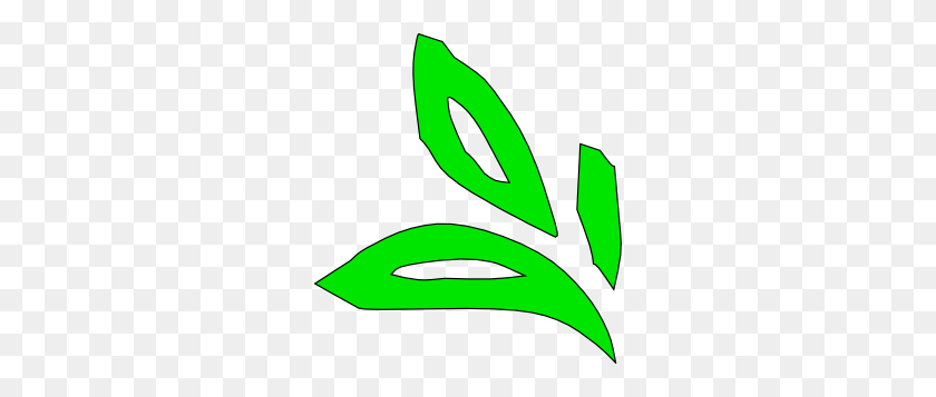 276x297 Green Plant Leaves Clip Art Free Vector - Green Leaf Clip Art