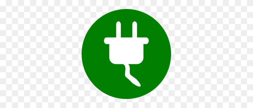 297x299 Green Plug Clip Art - Plug Clipart