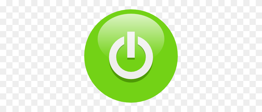 300x300 Green Power Button Clip Art - On Off Switch Clipart