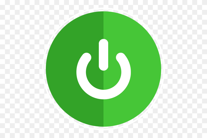 500x500 Green Power Button Png Png Image - Power Button PNG