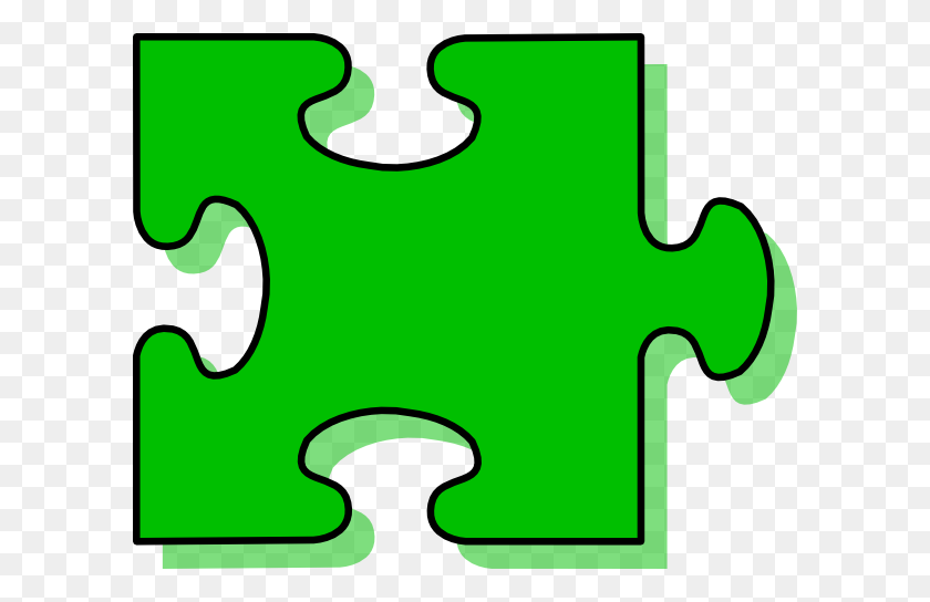 600x484 Green Puzzle Piece Clip Art - Autism Puzzle Piece Clipart