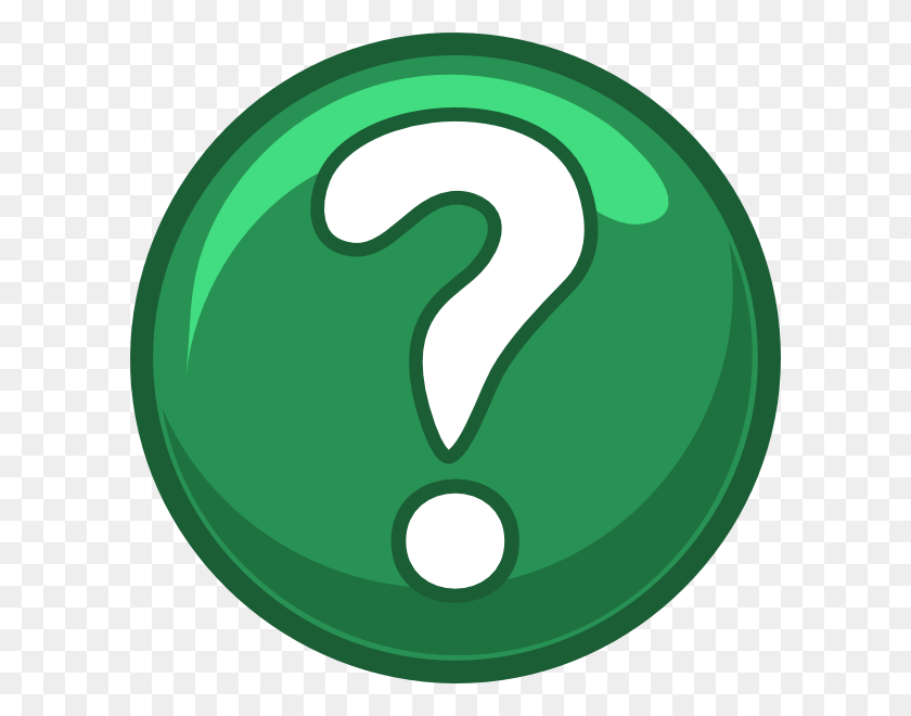 600x600 Green Question Round Icon Clip Art - No Problem Clipart
