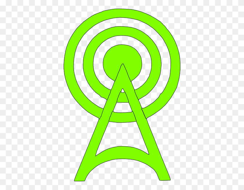 402x597 Green Radio Tower Icon Png Clip Arts For Web - Radio Tower Clip Art