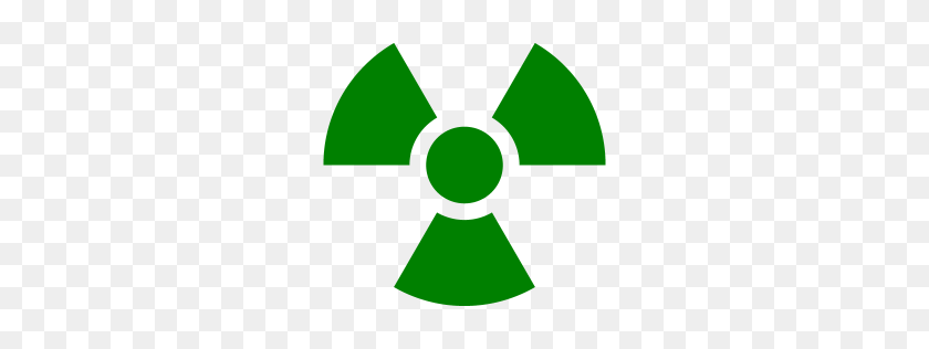 256x256 Иконка Зеленый Радиоактивный - Радиоактивный Png
