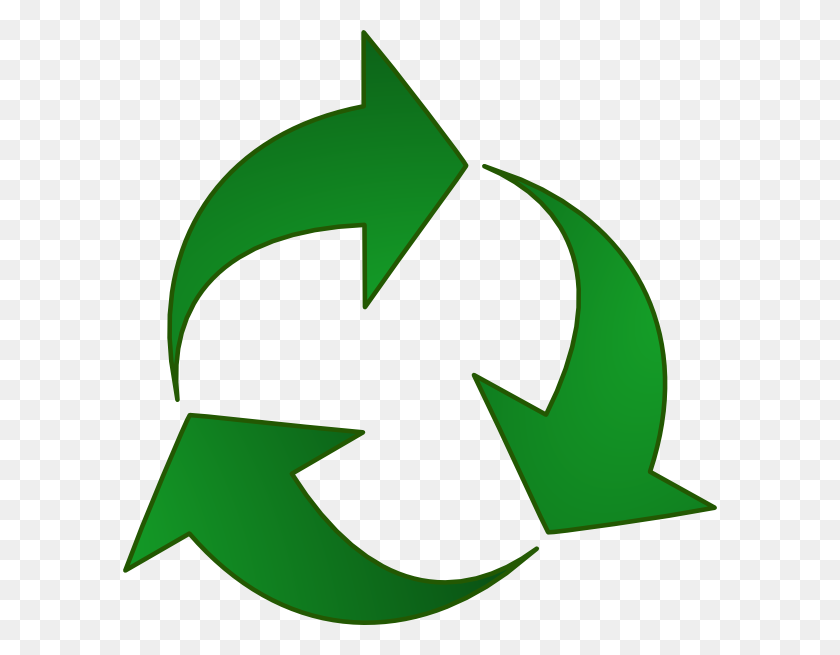594x595 Green Recycle Arrows Clip Art At Pic - Recycle Sign Clip Art