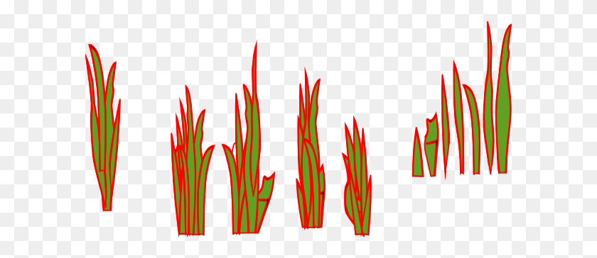 600x304 Green Red Grass Clip Art - Sea Grass Clipart