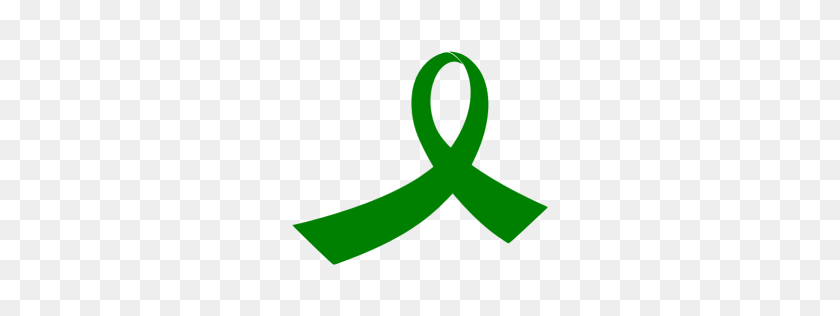 256x256 Green Ribbon Icon - Green Ribbon PNG