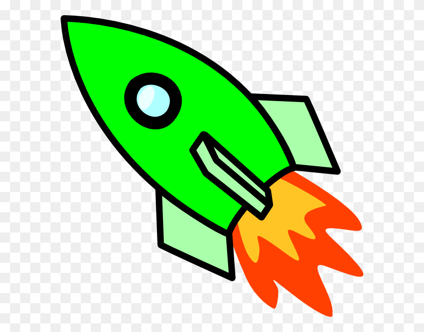 600x597 Зеленая Ракета Картинки - Ракетный Корабль Клипарт