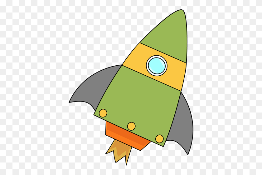 400x500 Green Rocket Clip Art Image - Rocket Clipart