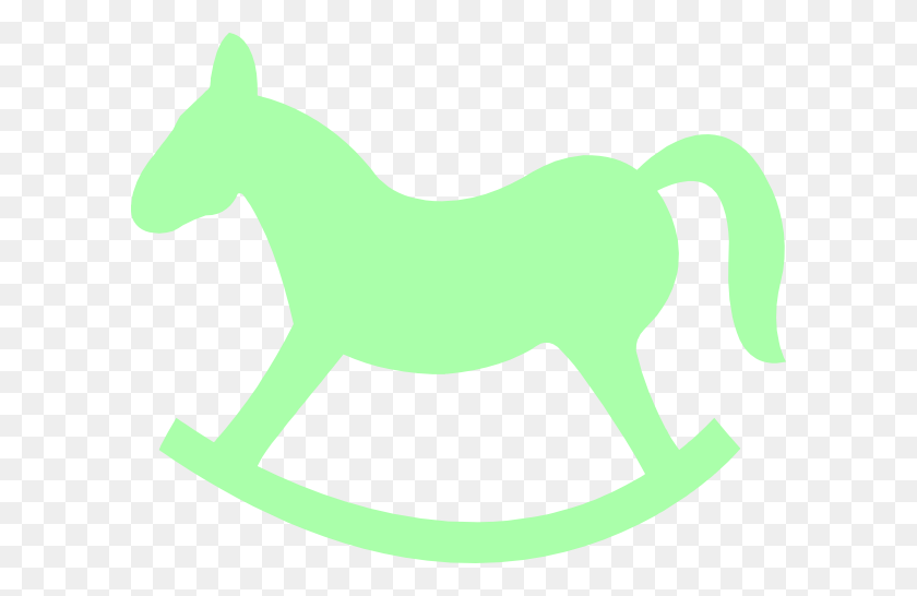 600x486 Green Rocking Horse Clip Art - Baby Horse Clipart