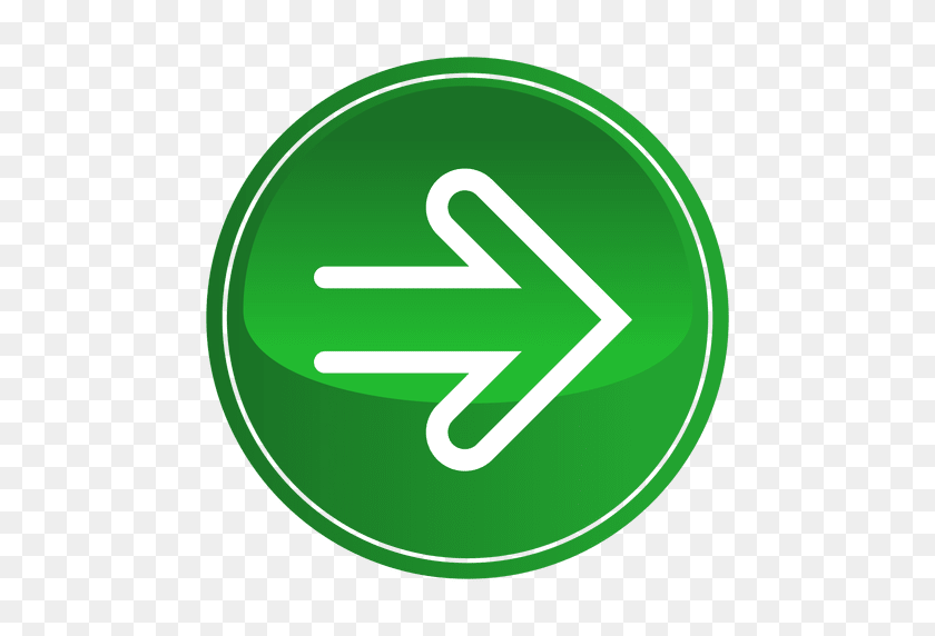 512x512 Зеленая Круглая Кнопка Со Стрелкой - Логотип Зеленая Стрелка Png