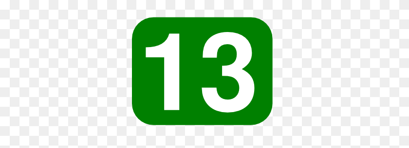 297x245 Rectángulo Redondeado Verde Con Imágenes Prediseñadas De Número - Clipart De Número 13