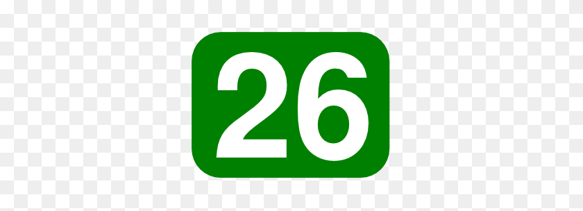 300x244 Зеленый Прямоугольник С Закругленными Углами С Цифрами - Клипарт Номер 13