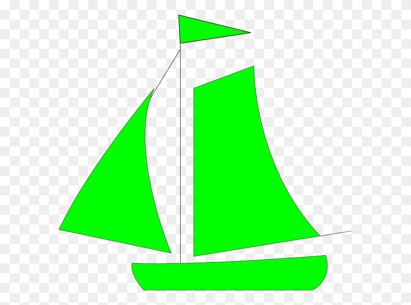 600x565 Green Sail Boat Png Clip Arts For Web - Sailboat Clipart PNG