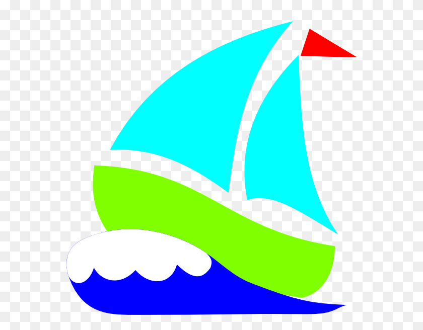 576x596 Green Sailboat Clipart Png For Web - Sail Boat PNG