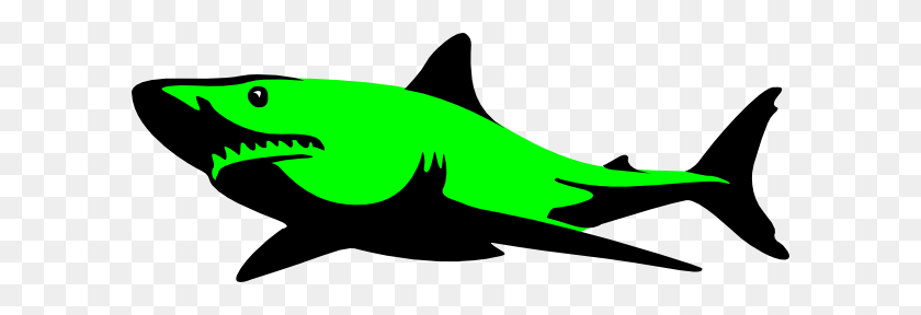 600x228 Green Shark Png Clip Arts For Web - Shark Clipart PNG