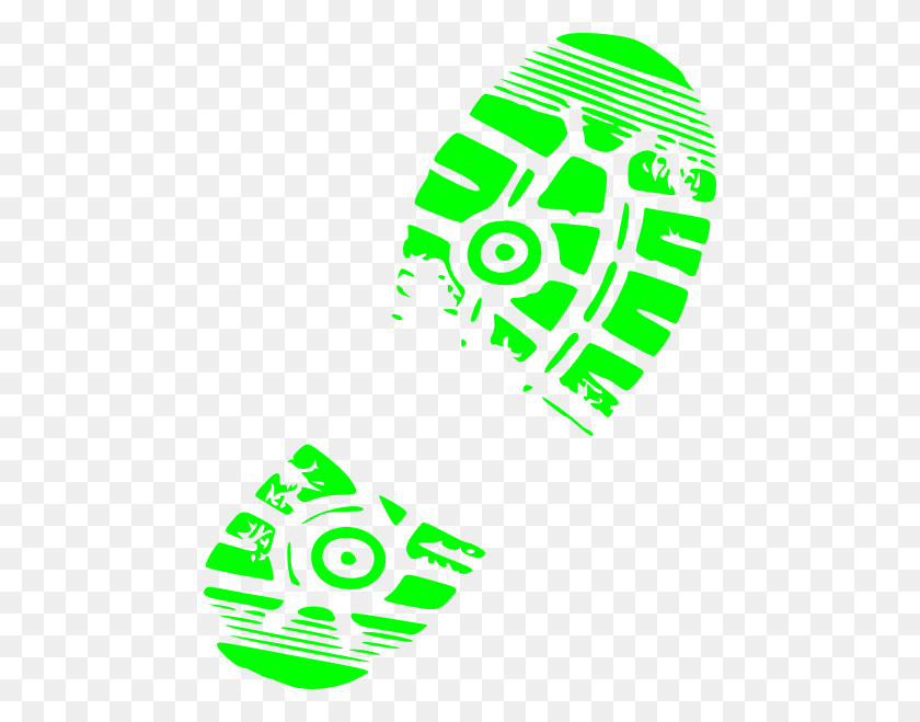 468x599 Green Shoe Print Clipart Png For Web - Shoe Print PNG
