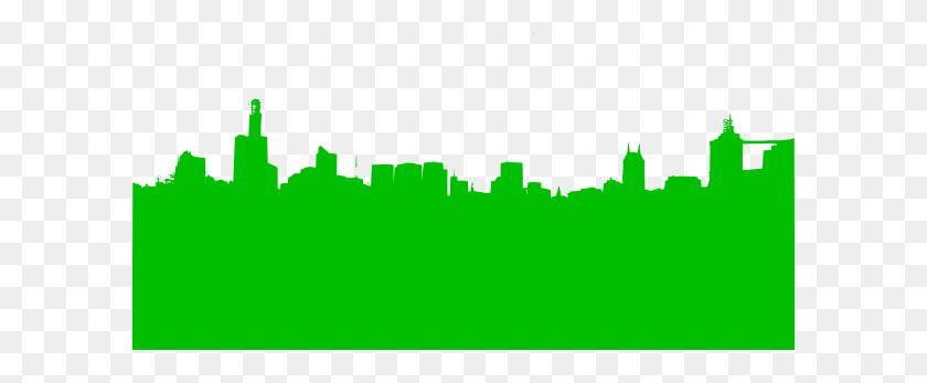 600x287 Green Skyline Png Clip Arts For Web - Skyline PNG