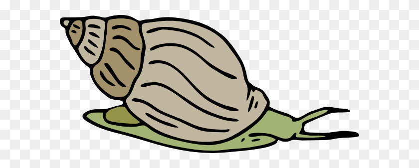 600x277 Green Snail Clip Art - Snail Clipart