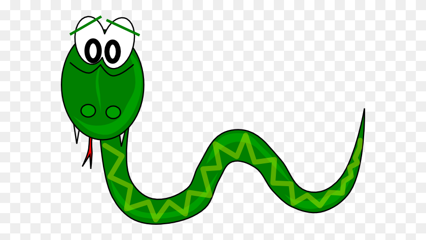 600x413 Green Snake Clip Art - Snake Clipart PNG