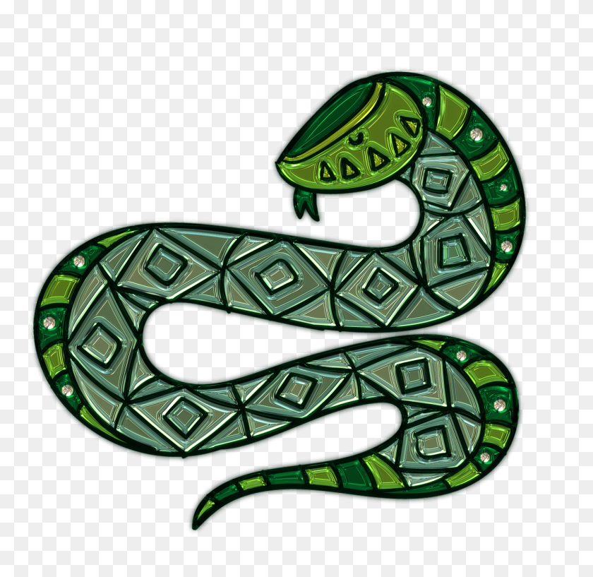 1280x1243 Green Snake Plastic Art Transparent Png - Snake Head PNG