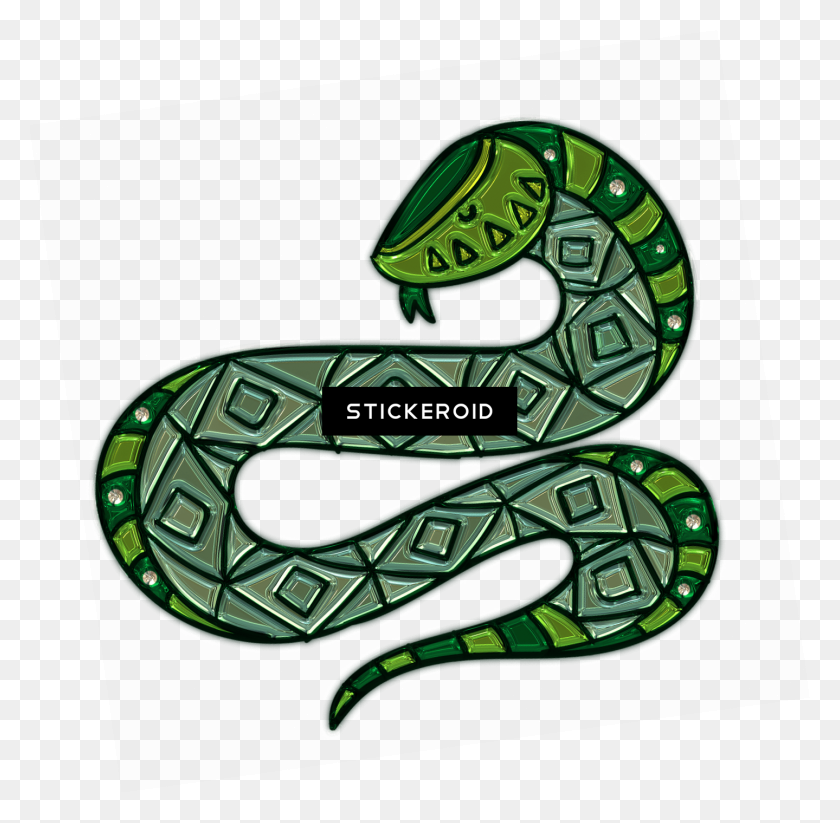 1439x1409 Green Snake Png Clipart - Gucci Snake PNG