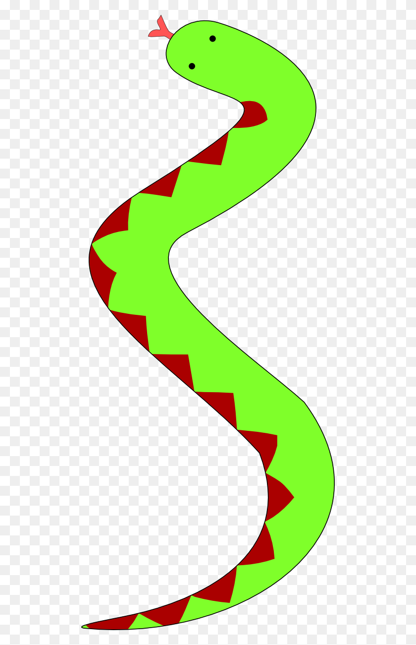 512x1241 Зеленая Змея С Красным Животом Клипарт - Пупок Клипарт