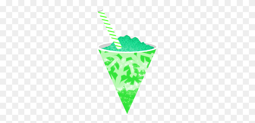 198x347 Green Snow Cone - Snow Cone PNG