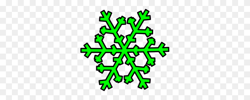 299x276 Green Snowflake Clip Art - Snowflake Clipart Free