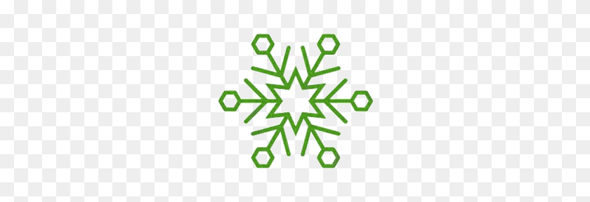 232x228 Green Snowflake Clipart Transparent Background, Snowflake Clipart - Gold Snowflakes PNG