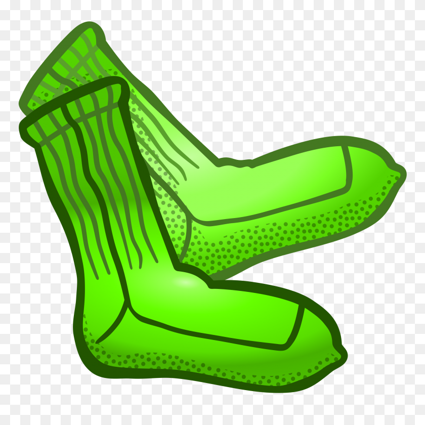 2400x2400 Green Socks Vector Clipart Image - Margarita Clip Art Free