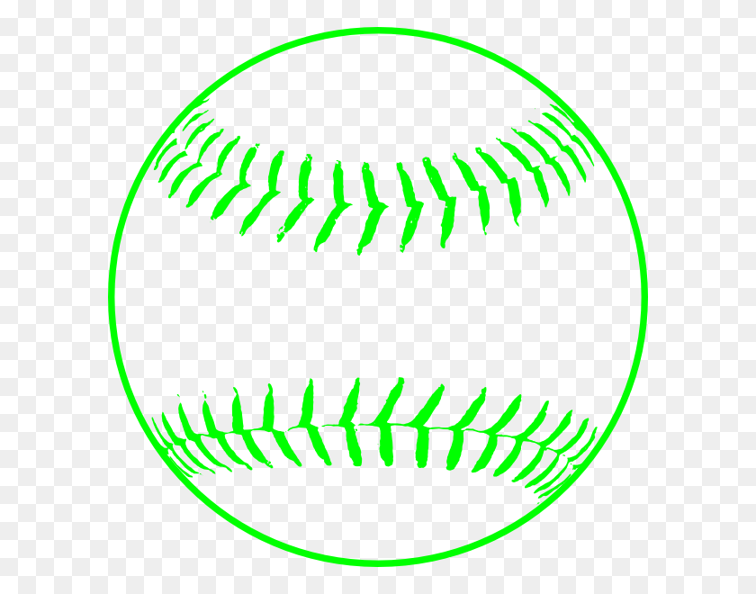 600x600 Green Softball Clipart Png For Web - Softball PNG