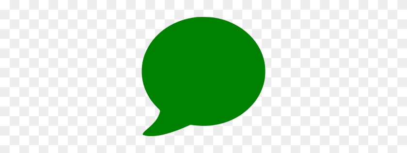 256x256 Green Speech Bubble Icon - Text Message Bubble PNG