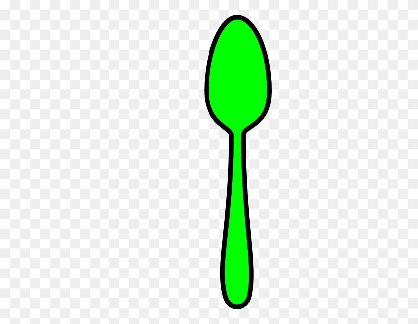 252x592 Green Spoon Clip Arts Download - Spoon PNG